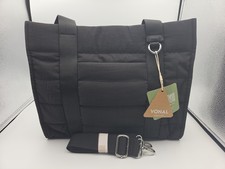 Work Tote Bag for Women, Lightweight Puffer Tote Crossbody with Zipper Black picture