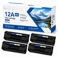 4PK 12A Q2612A black Toner Cartridge for LaserJet 1015 M1005 M1319f LBP300 L140 picture