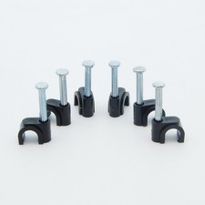 Nail-in Clip for RG59 Black 100pack picture