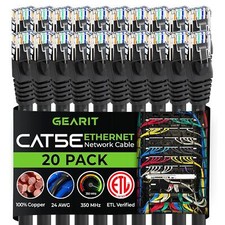 Cable De Conexiã³n Ethernet Cat5e De 1,8 M (paquete De 20) - Sin Enganches picture