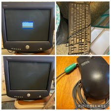 Dell trinitron crt monitor P792 Flat Screen Powers On Keyboard & Wired Mouse Lot picture