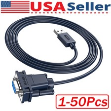 USB to RS232 Adapter with FTDI Chipset, 3ft USB 2.0 Male to RS232 Female DB9 Lot picture