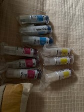 Lot of 9 Genuine Epson 502 Ink Bottles - 3 Cyan, 3 Magenta, 3 Yellow (2/2024) picture