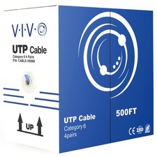 VIVO Blue 500ft bulk Cat6 Ethernet Cable / Wire UTP Pull Box 500 ft Cat-6 LAN picture