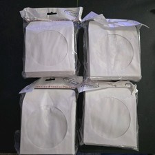 CD DVD 80GR White Paper Sleeve Clear Window & Flap Envelope 500 5 X 100 Packs picture