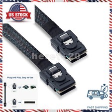 Mini-SAS to Mini-SAS Cable for RAID / HBA Card to Backplane SFF 8087 to SFF 8087 picture
