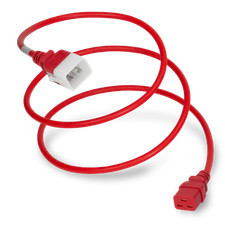 5 Pack of P-Lock C20 to C19 20A 250V 12/3 SJT Power Cord - Red - 5ft picture