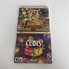 CUBIS 2 & 7 wonders of the ancient world sealed Pc cd game lot mumbo jumbo picture
