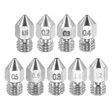 MK8 Nozzles 0.2mm-1.2mm 3D Printer Extruder Nozzle for 1.75mm Filament Pack of 9 picture
