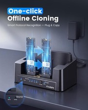 M.2 NVMe SATA SSD HDD Docking Station Offline Duplicator M.2 NVMe Cloner&Reader picture