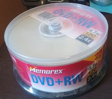 Memorex DVD+RW DVD RW 25 Pack 4.7 GB 2.4X 120 Min Brand New Rewritable Sealed picture