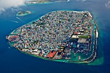 Landscape architecture city maldives island aerial view Custom Gaming Mat Desk picture