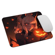 Mouse pad halloween pumpkin demon girl #1 picture
