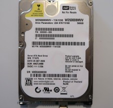 WD5000BMVV-11A1CS0 HHCTJHBB (WXD0) Thailand 500gb USB OCT/2009 picture