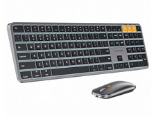 ProtoArc CP014528 KM100A Backlit Bluetooth Keyboard & Mouse for Mac - Space Gray picture