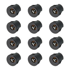 12pcs DC5521 Power Jack, 30V 0.5A 14x14x18mm 3 Pin, Black picture