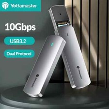Yottamaster M.2 NVMe NGFF SATA SSD Enclosure USB C 3.2 Adapter SSD Case 10 Gbps picture