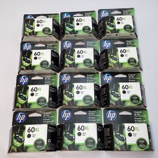 Lot of 12 HP 60XL Black Original Ink Cartridges CC641WN Exp 12/2022 - 09/2023 picture