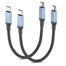 1 Foot USB C to USB C Cable, 2Pack Braided USB-C to USB-C Cable 1ft Fast Chargin picture