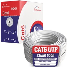 Cables Direct Online 500FT CAT6 Solid Cable 550Mhz Ethernet 23AWG RJ45 Network picture
