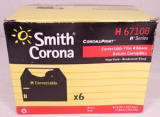 Smith Corona H67108 Correctable Film Ribbons Box of 6 Black High Yield NOB picture