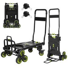 Upgraded 3 in 1 Convertible Folding Hand Truck with Brakes, Hand Truck Dolly ... picture