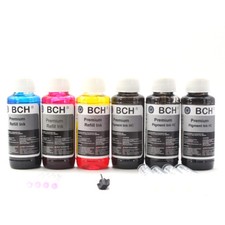 Premium Bulk Refill Ink 600 ml Pigment Black + Photo Dye Color for HP Printer 3P picture