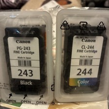 Genuine Canon PG-243 Black Ink Cartridge CL-244 Color Ink Cartridge Bulk PACK picture