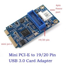 Mini PCIe to 19pin 20pin Header to USB3.0 Mini PCIe to Dual USB Expansion Card picture