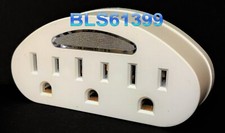 Electric Outlet 3-Way Sensor LED Power Splitter AC Wall Plug Electrical Adapter picture