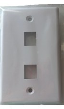 Iwillink Low Profile 2-Port Keystone Wall Plate White 10-Pack picture