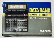 Vintage 1985 CASIO DATA BANK  PF-7000 Telephone Memo W Box and Manual Japan RARE picture