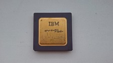 IBM 6x86 P166+ 6x86-2V27166GC rare round corners vintage CPU GOLD picture
