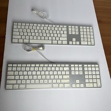 2 Apple A1243 Wired USB Aluminum Numeric Pad Keyboards (1x 2007 1x 2015) WORKS picture