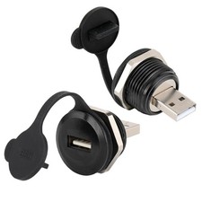 PENGLIN 2PCS USB2.0 Male to Female Panel USB 2.0(2PCS)-Single port, Black picture