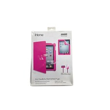iHome 3-in-1 Bundle iPad 2 iPad 3 Case Pink Folio Screen Protector Cable picture