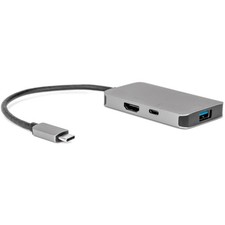 Rocstor USB-C TO USB 3.0 HDMI USB-C 3.1 MULTIFUNCTION ADAPTER 15CM SILVER picture