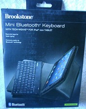 Brookstone Mini Bluetooth Keyboard W/ Tech-Weave For iPad Mini Tablet 