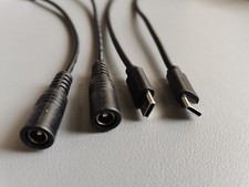 10 pcs DC Power Jack 5.5x2.1mm Female to Type C Male Plug Cable 22AWG 20cm picture