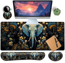 31.5x11.8 Inch Large Gaming Mouse Pad Keyboard Wrist Rest Elephant Desk Mat picture