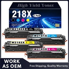 4PK 218X 218A Toner Cartridge Compatible for HP Pro MFP 3301fdw 3301cdw Chip picture
