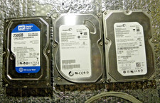 Lot of 3 Vintage Hard Drives Western Digital 250 & 2 Seagate 500 Gig Untested  picture