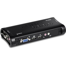 Trendnet 4-Port Usb Kvm Switch Kit Audio Tk-409K Control Up To 4 Computers picture