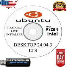 Ubuntu 24.04.3 LTS Bootable DVD | Latest September 2025 Release | Same-Day Ship picture