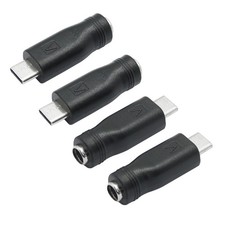 DC 5.5mm x 2.1mm to USB C Adapter, Connector Convert Plug 5V Black picture