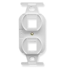 Icc IC107DPIWH Insert, Electrical, 2-port, White picture