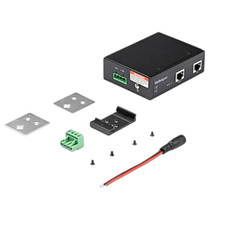 StarTech.com Industrial Gigabit PoE+ Injector 30W TAA 802.3at Midspan DIN Rail picture