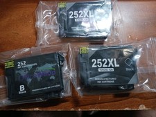 Lot of 3 Non-OEM 252XL Black Ink Cartridges for Epson picture