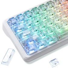 126 Keys Clear Keycaps ASA Profile MX Fits 61/68/84/87/98/100/104 Keyboards picture