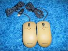 Lot of Two (2) Nice Microsoft Basic USB Wired Optical Basic Mouse 1.0A X800898 picture